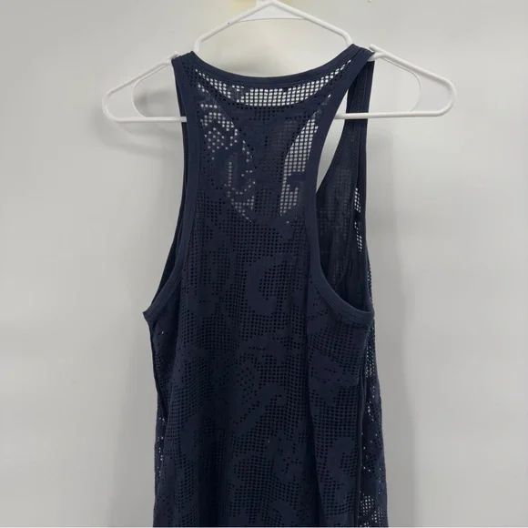 RAG & BONE New York $495 Navy Mesh Lace Lined Stella Midi Dress Size S - Picture 10 of 13
